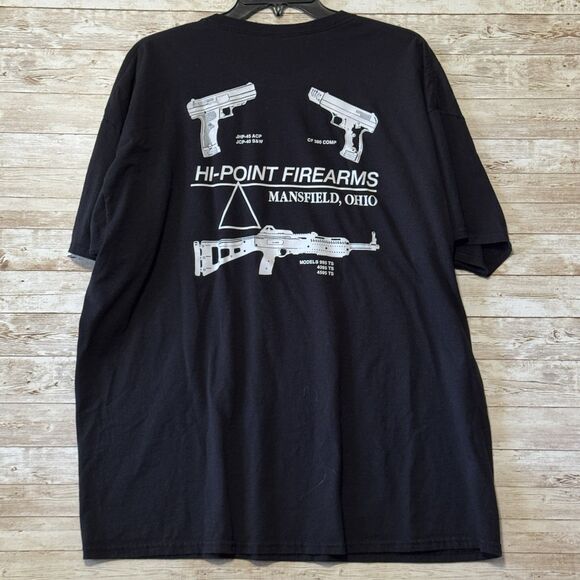 Hi-Point Firearms Mansfield, OH Black T Shirt XXL Cut Tag - Picture 1 of 7